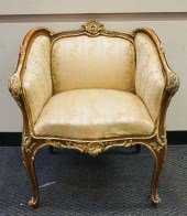 LOUIS XV STYLE PARCEL GILT MAH