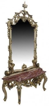 LOUIS XV STYLE PARCEL GILT CON