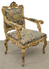 LOUIS XV STYLE PARCEL GILT FAU