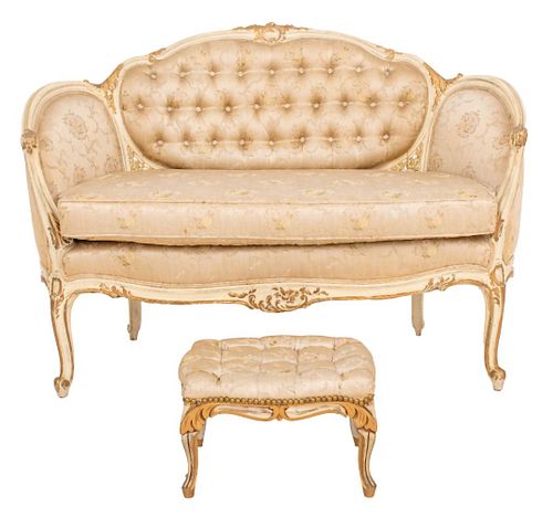 LOUIS XV STYLE PARCEL-GILT
