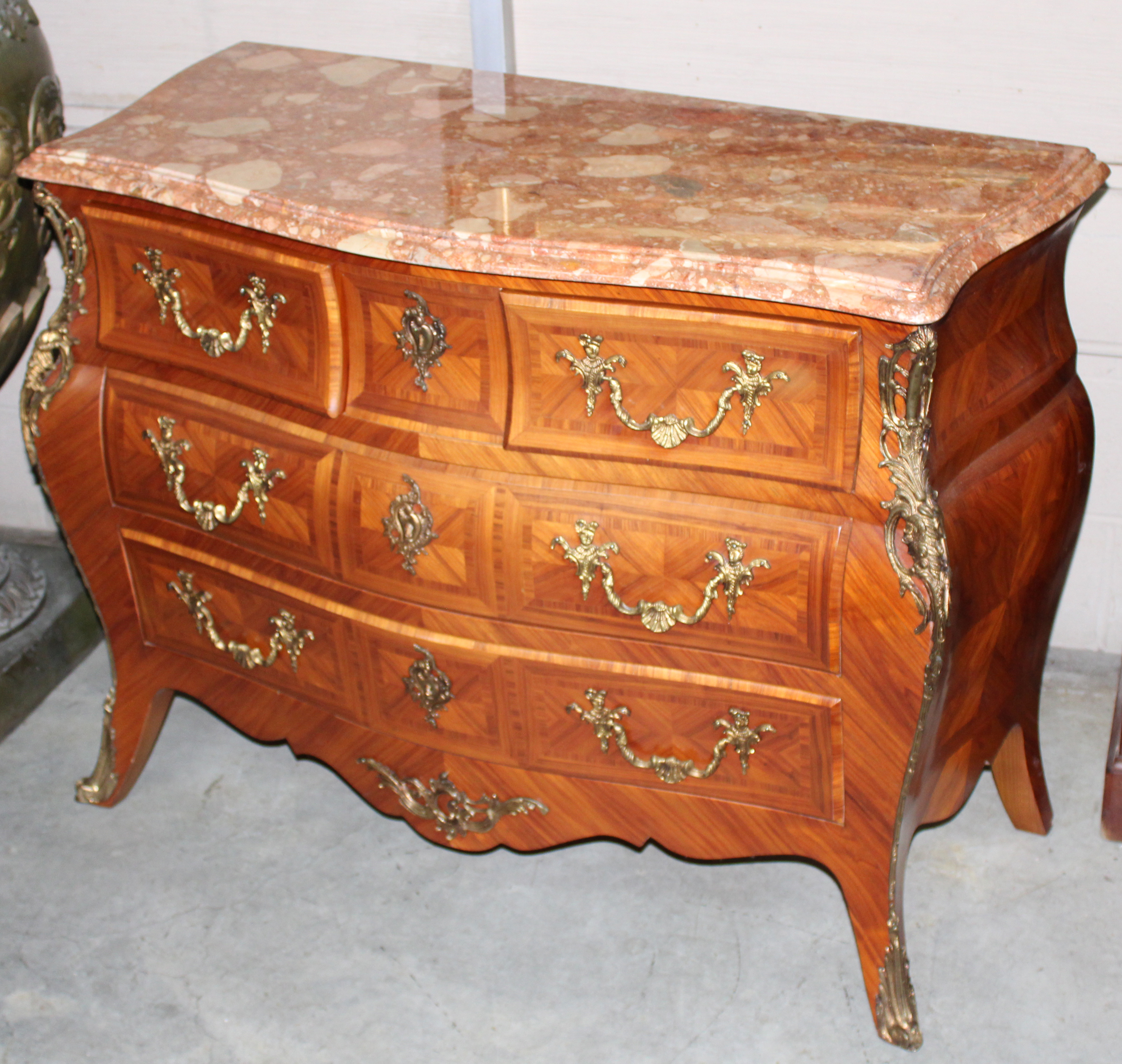 LOUIS XV STYLE PARQUET MARBLE TOP
