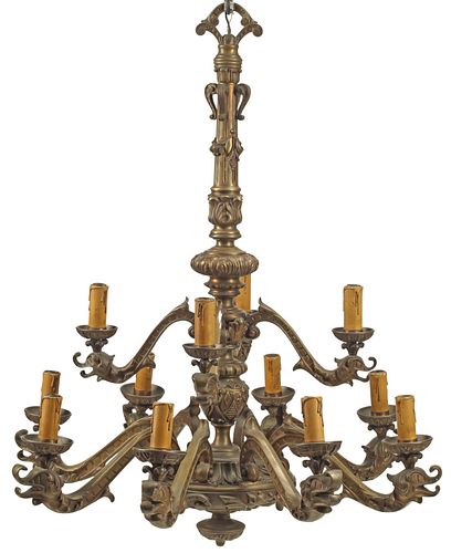 LOUIS XV STYLE PATINATED BRONZE