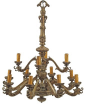 LOUIS XV STYLE PATINATED BRONZ