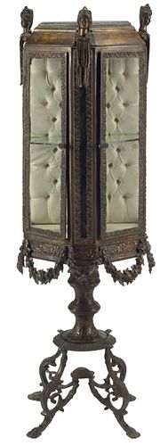 LOUIS XV STYLE PATINATED BRONZE