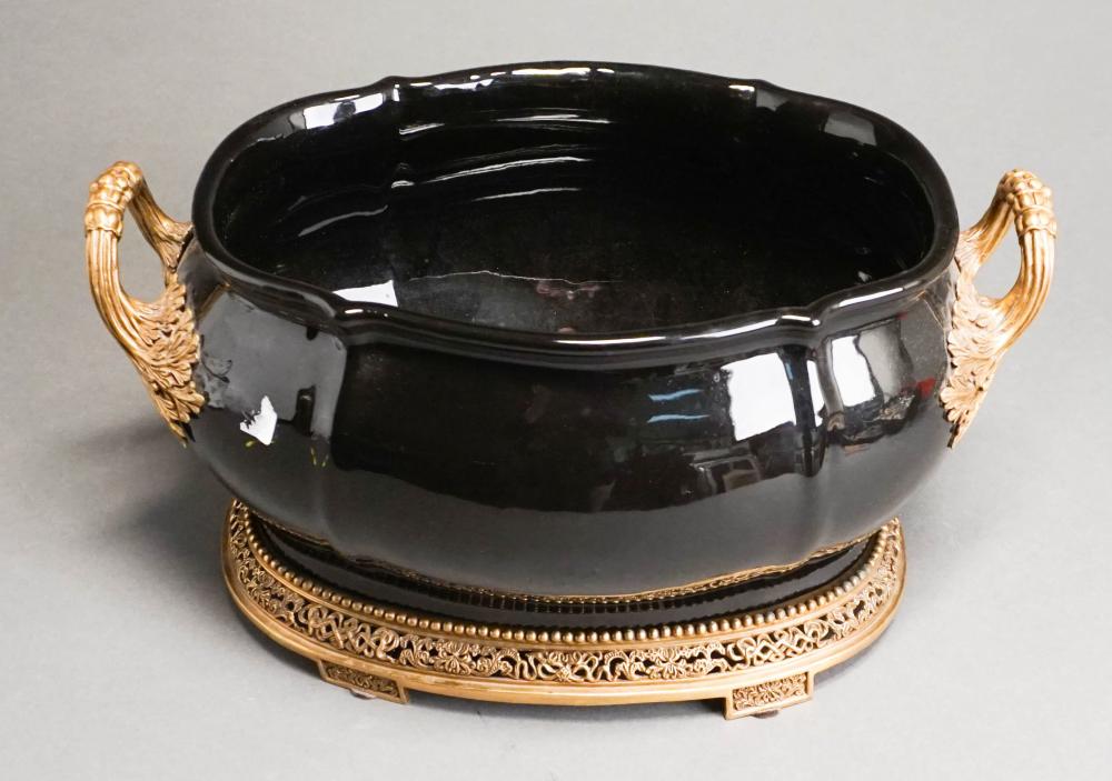 LOUIS XV STYLE PATINATED METAL