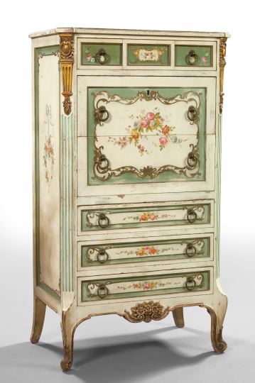 Louis XV-Style Polychromed Tall