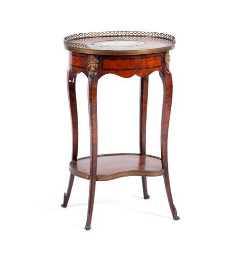LOUIS XV STYLE PORCELAIN MOUNTED