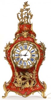 LOUIS XV STYLE RED PAINTED CAR
