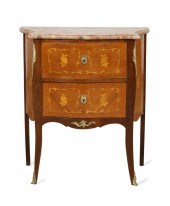 LOUIS XV STYLE SMALL MARBLE TO