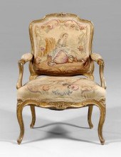 Louis XV style tapestry-uphols