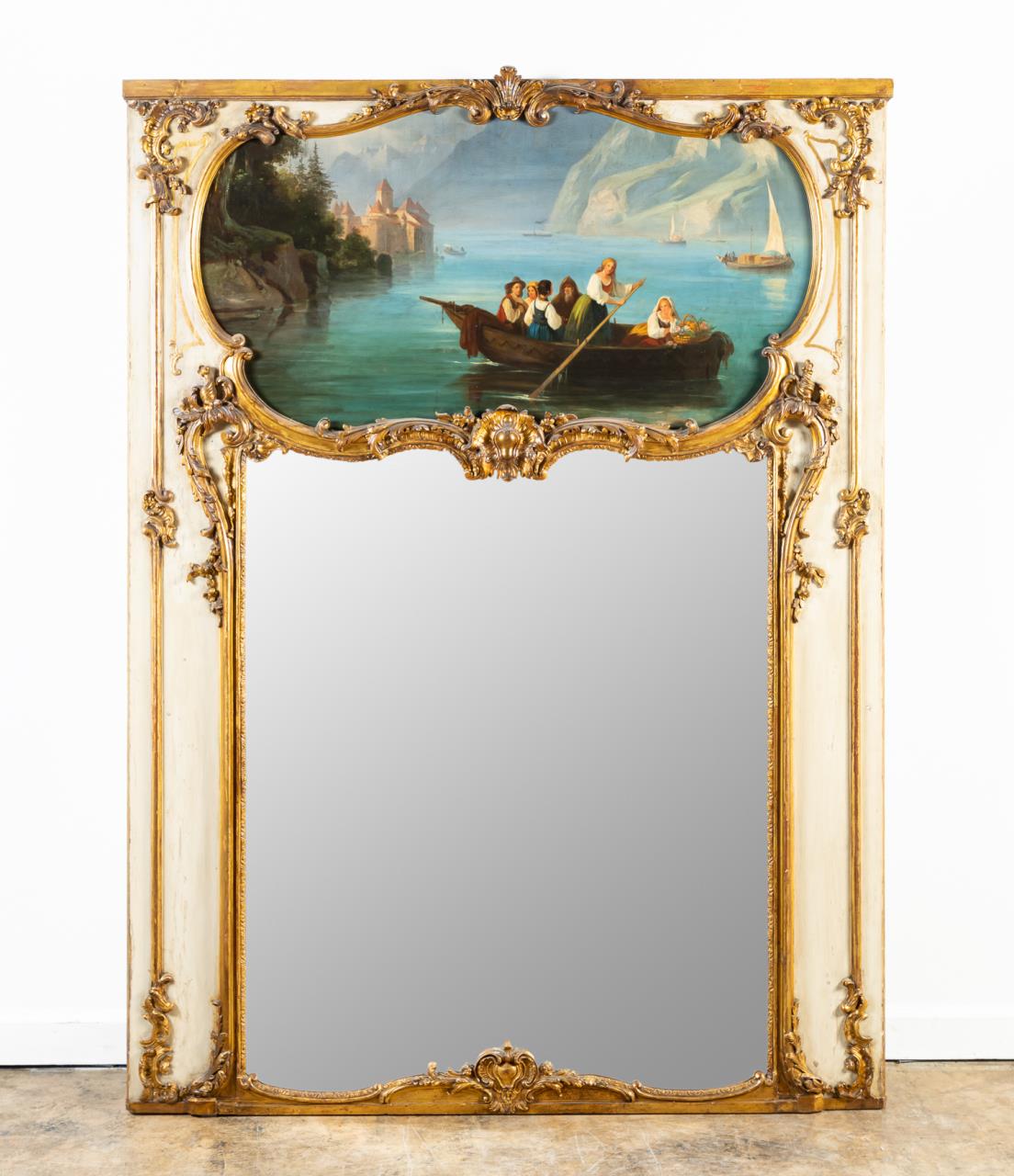 LOUIS XV-STYLE TRUMEAU MIRROR