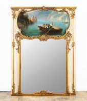 LOUIS XV-STYLE TRUMEAU MIRROR