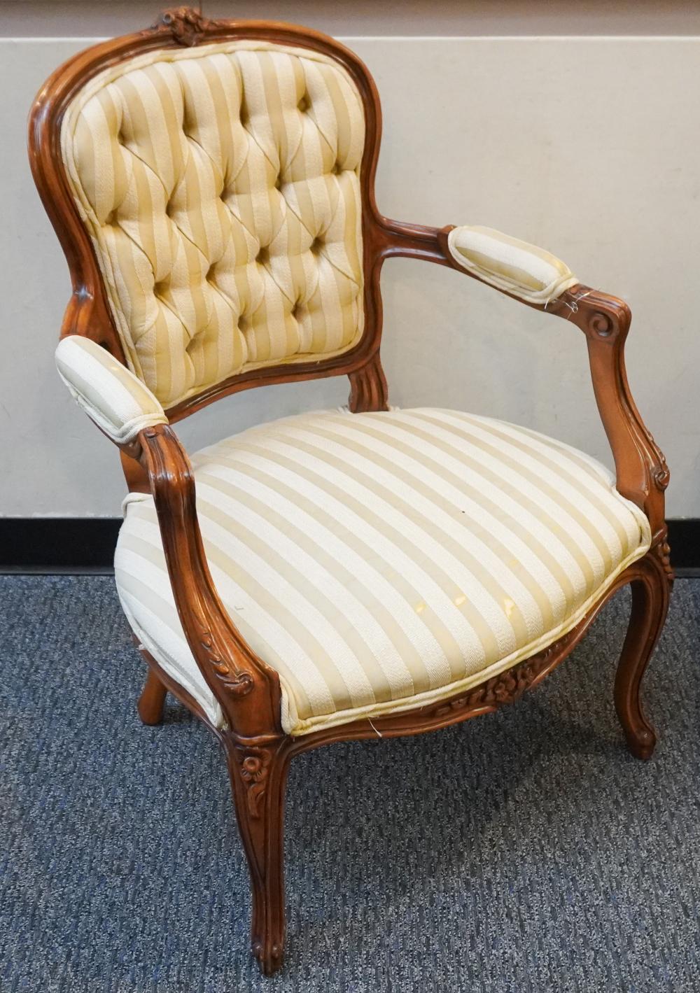 LOUIS XV STYLE TUFTED UPHOLSTERED