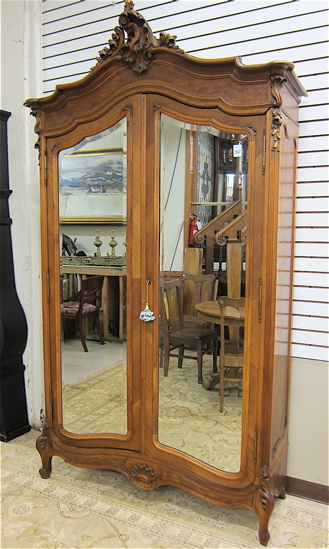 LOUIS XV STYLE TWO-DOOR ARMOIRE