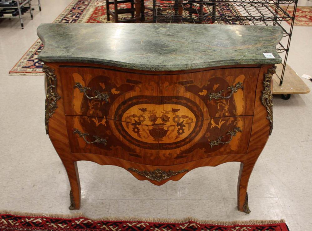 LOUIS XV STYLE TWO-DRAWER BOMBE