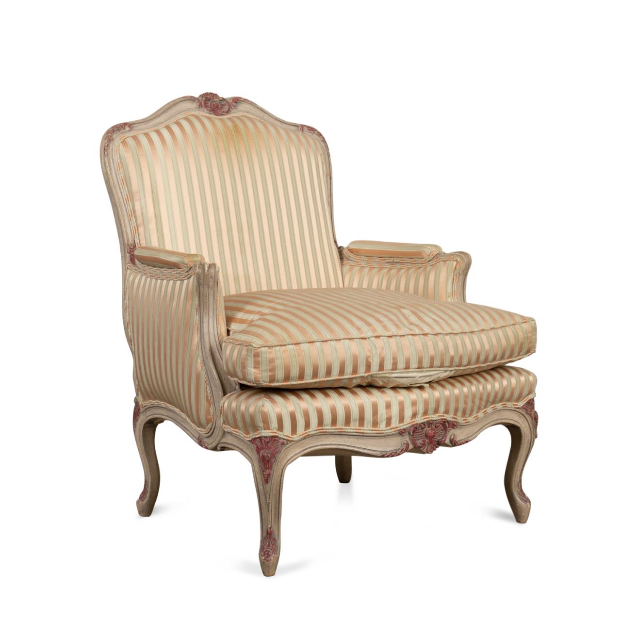 LOUIS XV STYLE UPHOLSTERED &