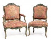 LOUIS XV-STYLE VERTE PEINTE, P