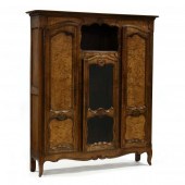 LOUIS XV STYLE WALNUT AND BURL