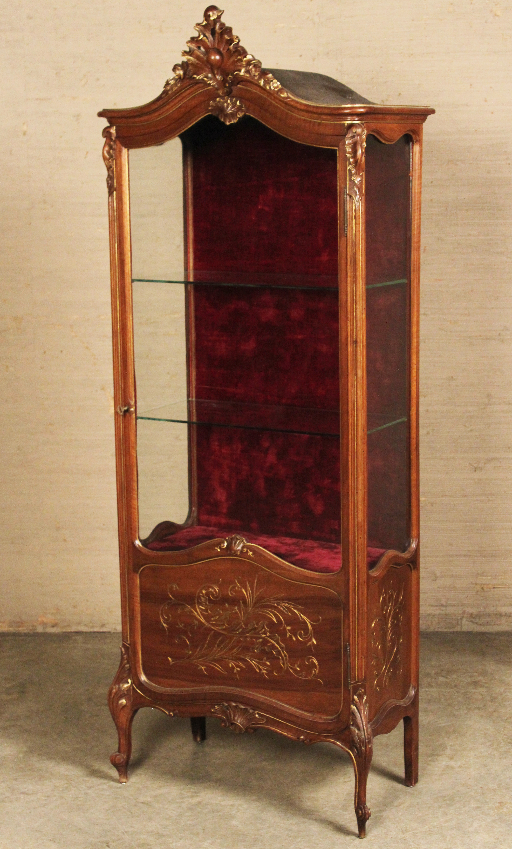 LOUIS XV STYLE WALNUT AND PARTIAL
