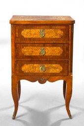 Louis XV-Style Walnut and Burl