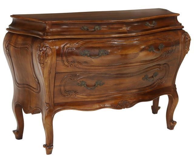 LOUIS XV STYLE WALNUT BOMBE