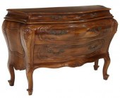 LOUIS XV STYLE WALNUT BOMBE CO