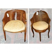 Louis XV Style Walnut Caned Se