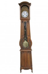 LOUIS XV STYLE WALNUT GRANDFAT