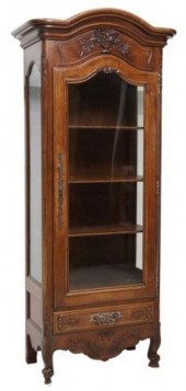 LOUIS XV STYLE WALNUT VITRINE
