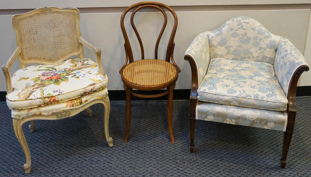 LOUIS XV STYLE WHITE ENAMEL PAINTED