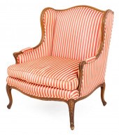 LOUIS XV STYLE WING CHAIR OR B
