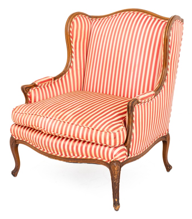 LOUIS XV STYLE WINGCHAIR OR BERGERE