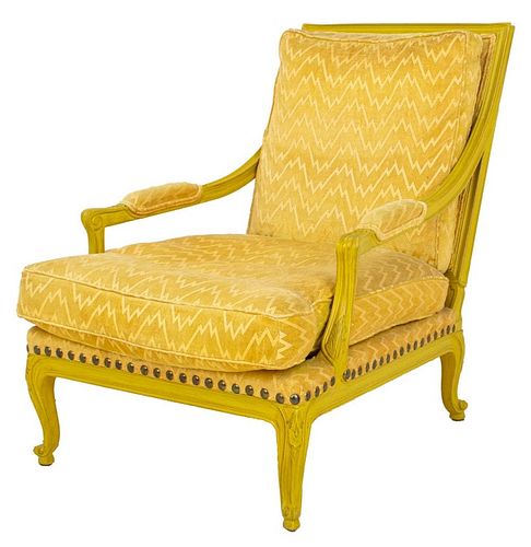 LOUIS XV STYLE YELLOW PAINTED