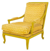 LOUIS XV STYLE YELLOW PAINTED