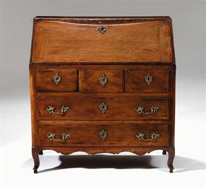 Louis XV walnut slant front desk