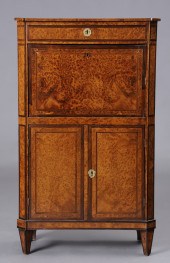 LOUIS XVI AMBOYNA INLAID SECRE