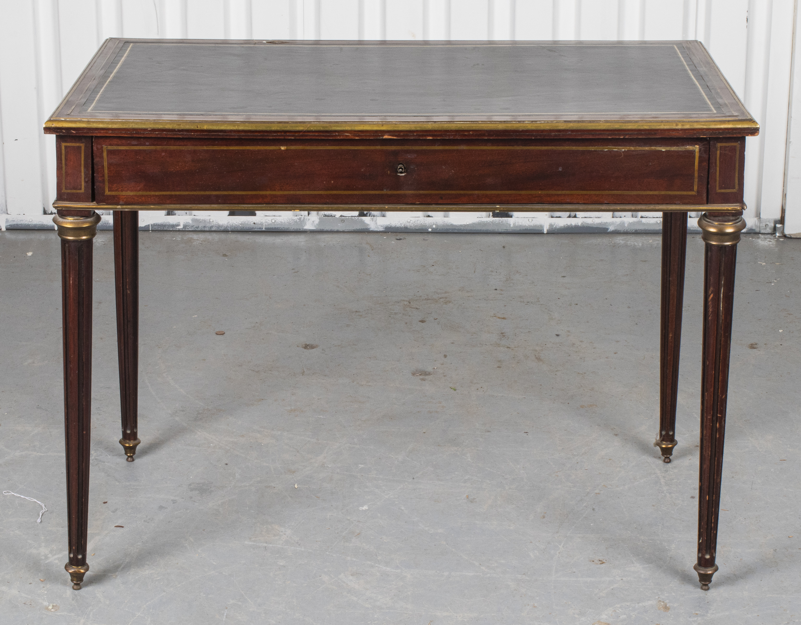 LOUIS XVI BRASS AND MAHOGANY