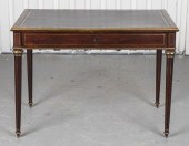 LOUIS XVI BRASS AND MAHOGANY W
