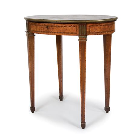 Louis XVI Brass Inlaid Mahogany and