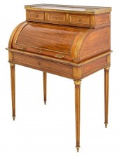 LOUIS XVI BRASS MAHOGANY BUREA
