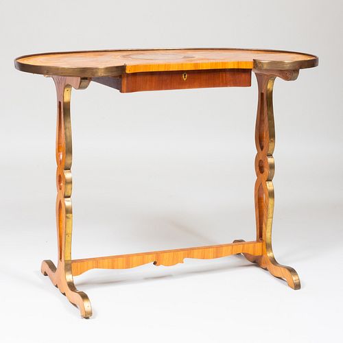 LOUIS XVI BRASS-MOUNTED TULIPWOOD