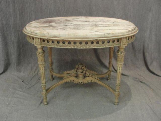 Louis XVI Carved Marbletop Center