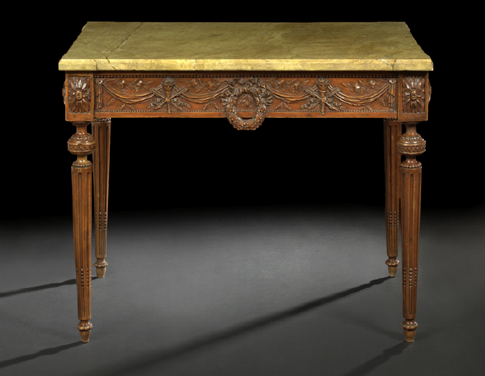 Louis XVI Carved Walnut and