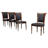 LOUIS XVI, DINING CHAIRS, WALN