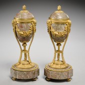 LOUIS XVI GILT BRONZE AND MARB
