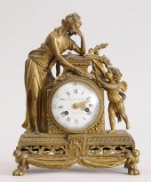 LOUIS XVI GILT BRONZE FIGURAL