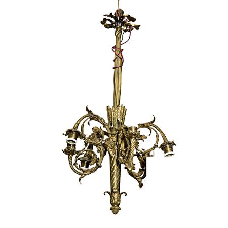 Louis XVI Gilt-Metal Six-Light