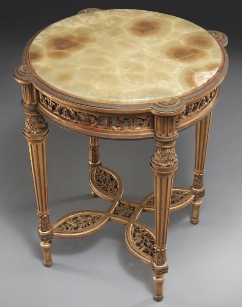 Louis XVI gilt wood and bronze