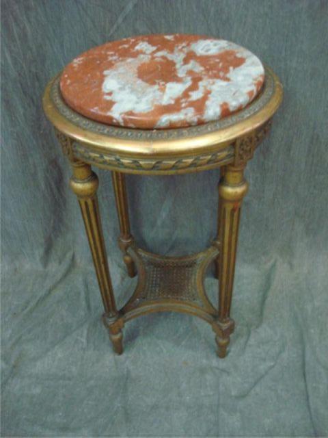 Louis XVI Giltwood and Marbletop