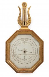 LOUIS XVI GILTWOOD BAROMETERLo
